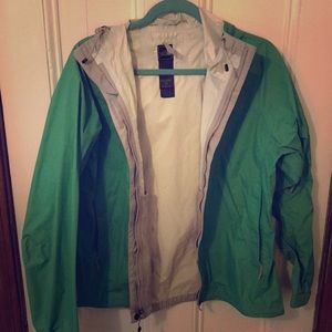 North Face Green Rain Jacket size L